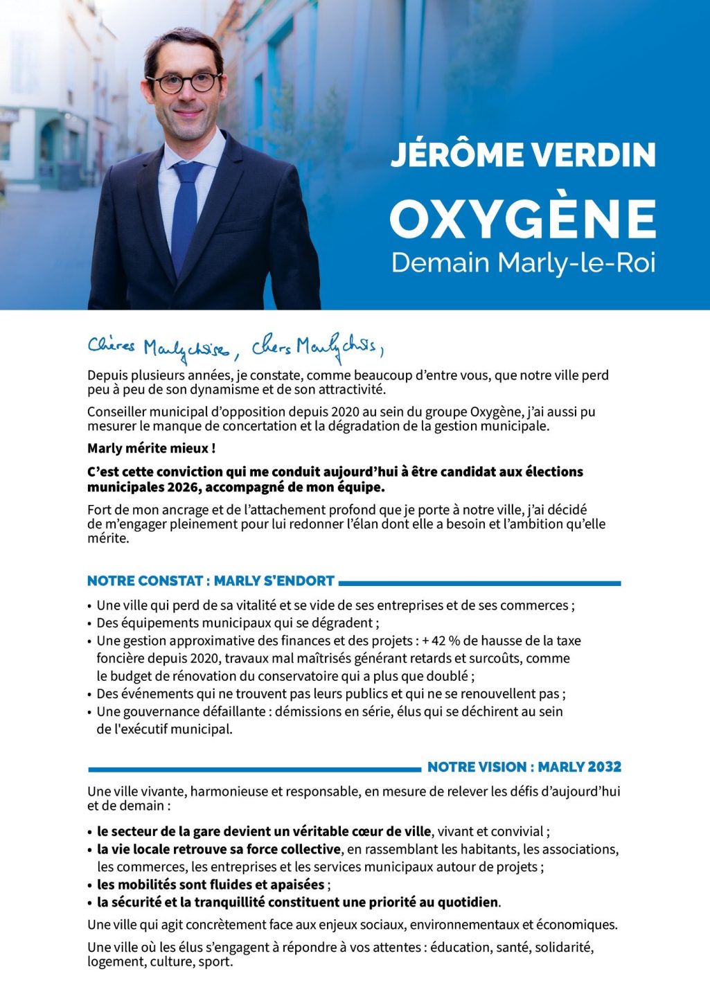 Lettre de candidature de Jérôme Verdin